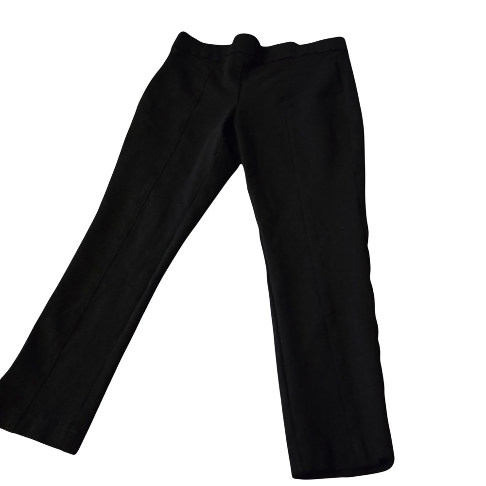 Anne Klein Womens Large Charcoal Gray Seamed Pull On Stretch Leggings 14067